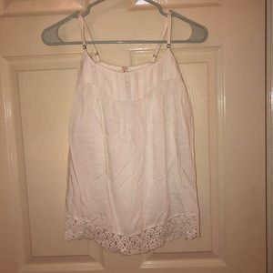 white red camel small tank top adjustable straps
